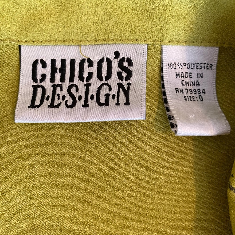 Chico's Vibrant Green Blouse - Picture 2 of 8